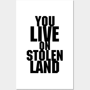 You live on stolen land Posters and Art